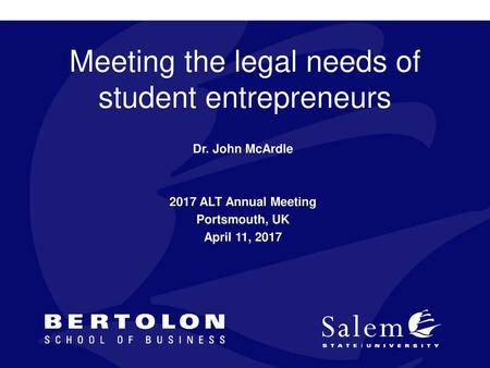 Meeting the legal needs of student entrepreneurs