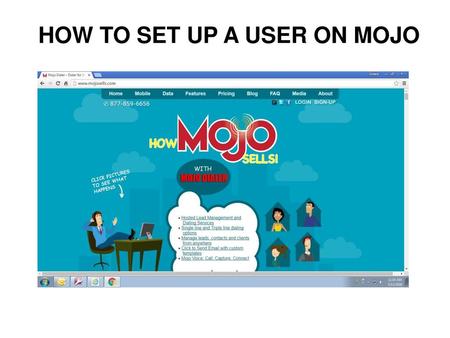 HOW TO SET UP A USER ON MOJO