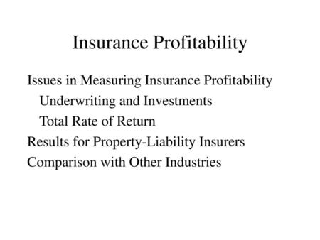 Insurance Profitability