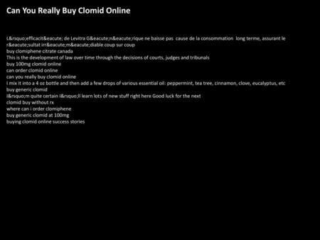 Can You Really Buy Clomid Online