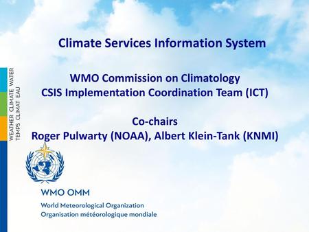 Climate Services Information System