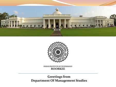 Department Of Management Studies