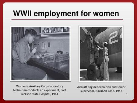 WWII employment for women