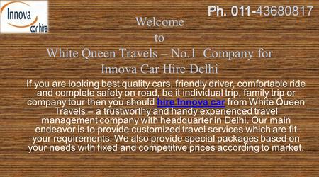 Innova Hire in Delhi, Book Innova Online for Outstaion