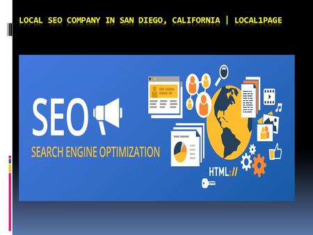 Local SEO Company in San Diego, California | Local1page