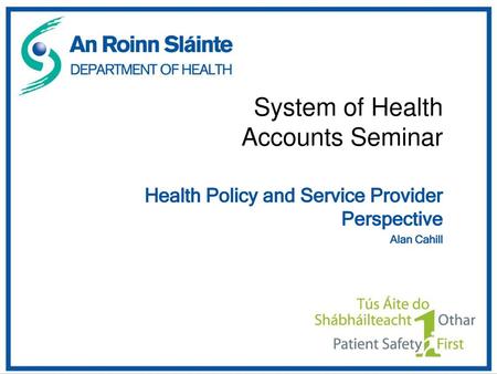 System of Health Accounts Seminar