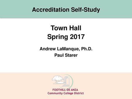 Accreditation Self-Study