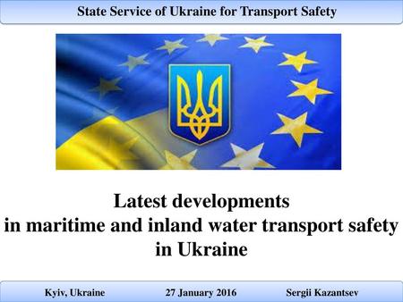 in maritime and inland water transport safety in Ukraine