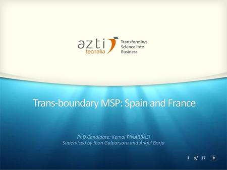 Trans-boundary MSP: Spain and France