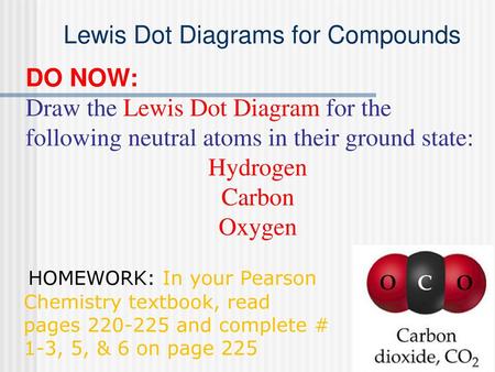 Lewis Dot Diagrams for Compounds