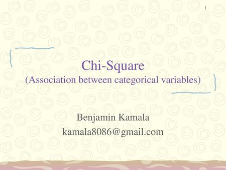 Chi-Square (Association between categorical variables)