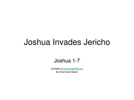 Joshua Invades Jericho