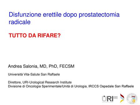 Disfunzione erettile dopo prostatectomia radicale