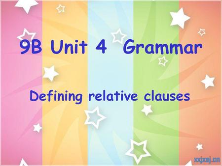 Defining relative clauses