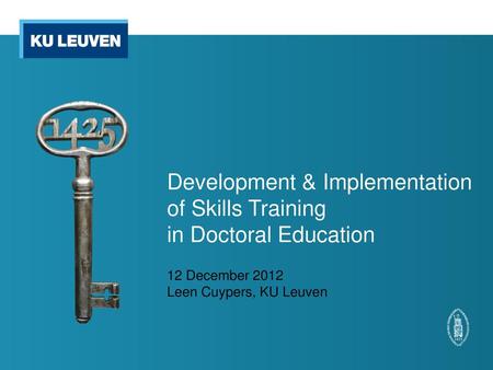 Development & Implementation of Skills Training in Doctoral Education