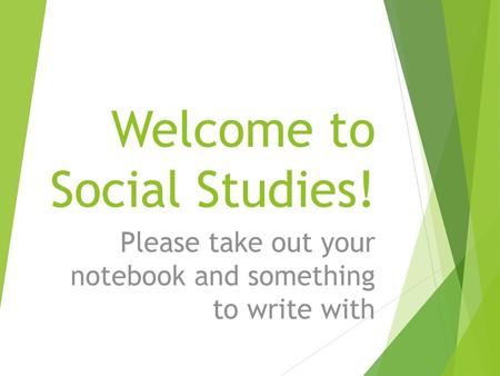 Welcome to Social Studies!