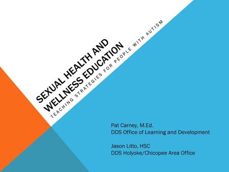 Sexual health and wellness education