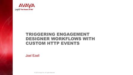 Triggering Engagement Designer workflows with custom HTTP events