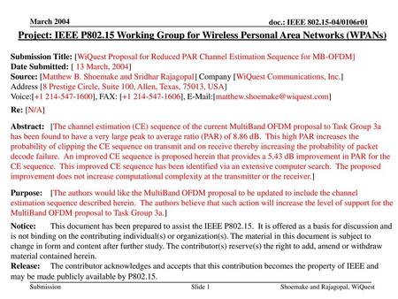 <month year> doc.: IEEE <04-106> March 2004