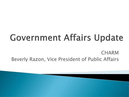 Government Affairs Update