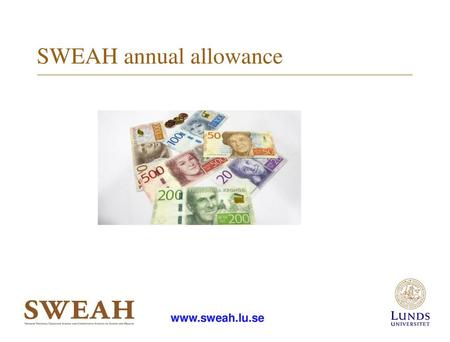 SWEAH annual allowance