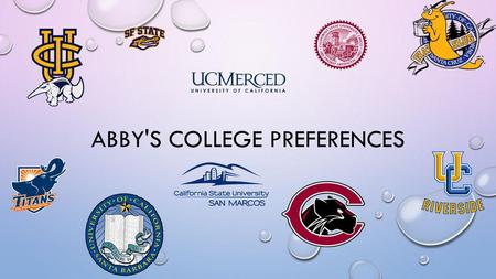 Abby's college preferences