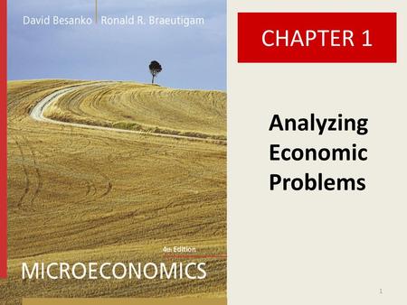 CHAPTER 1 Analyzing Economic Problems.