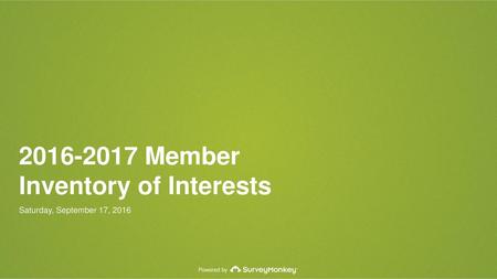 Member Inventory of Interests