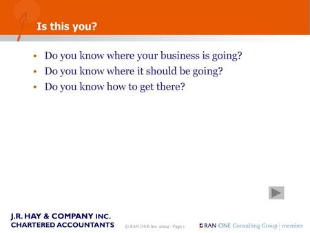 Do you know where your business is going?