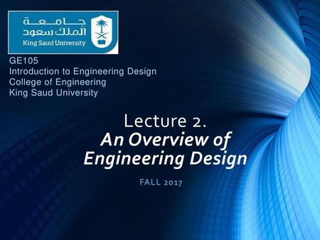 An Overview of Engineering Design