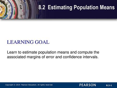 8.2 Estimating Population Means