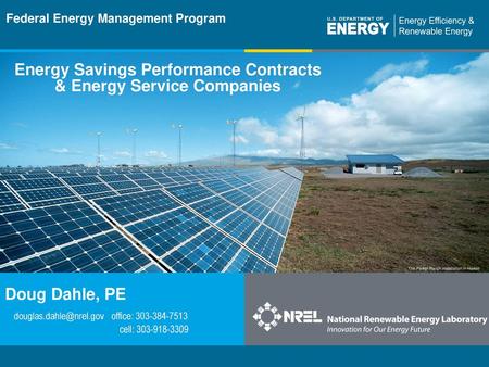 Energy Savings Performance Contracts & Energy Service Companies