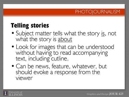 Subject matter tells what the story is, not what the story is about