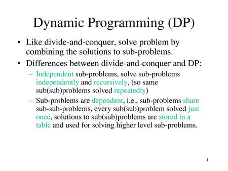 Dynamic Programming (DP)