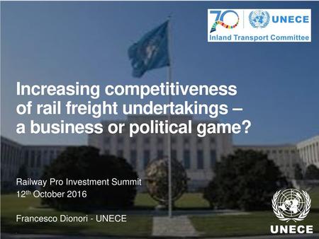 Increasing competitiveness of rail freight undertakings – a business or political game? This is a sample Title Slide with Picture ideal for including a.