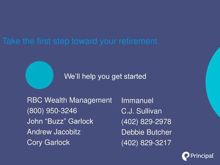 Take the first step toward your retirement