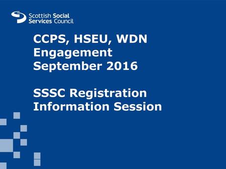 CCPS, HSEU, WDN Engagement September 2016