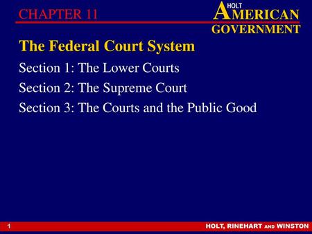 The Federal Court System