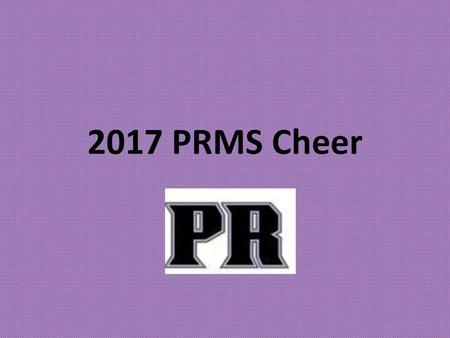 2017 PRMS Cheer.