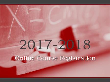 Online Course Registration