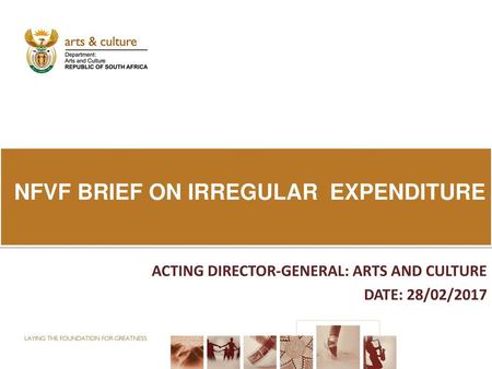 NFVF BRIEF ON IRREGULAR EXPENDITURE