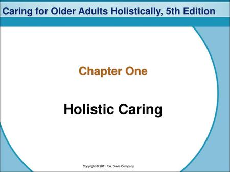 Chapter One Holistic Caring.