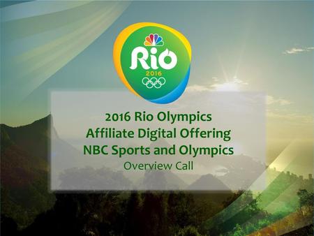 Affiliate Digital Offering NBC Sports and Olympics