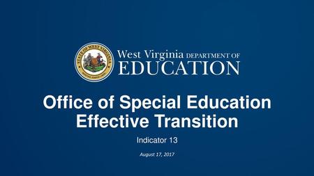 Office of Special Education Effective Transition