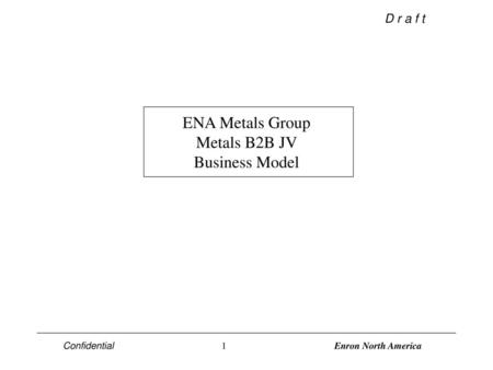 ENA Metals Group Metals B2B JV Business Model