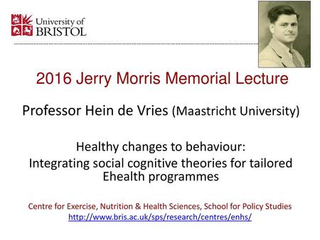 2016 Jerry Morris Memorial Lecture