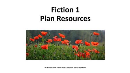 Fiction 1 Plan Resources