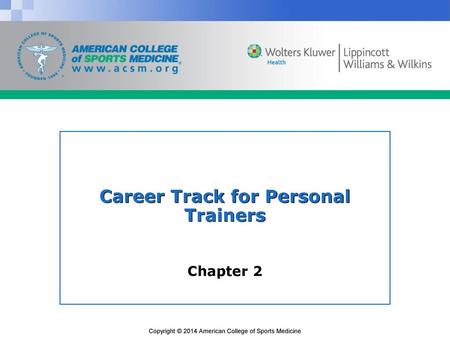 Career Track for Personal Trainers