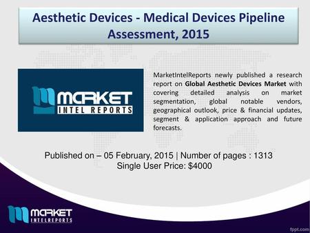 Aesthetic Devices - Medical Devices Pipeline Assessment, 2015