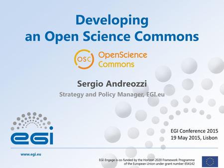 Developing an Open Science Commons